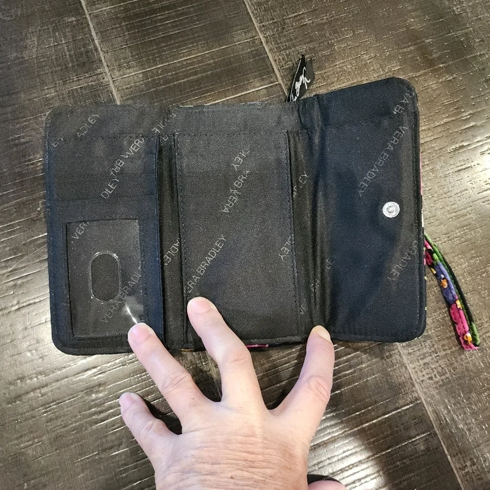 Vera Bradley Black Floral Wristlet